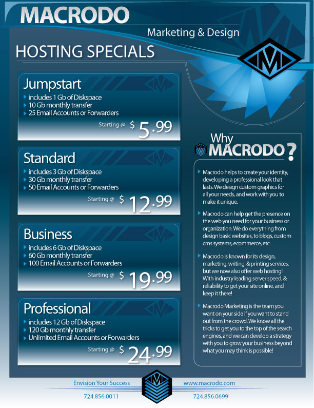 Hosting Specials Flier