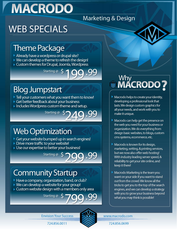 Web Specials Flier